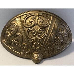 Vintage~Dart Industries~GOLD Ornate~WALL POCKET/PLANTER 14.5” X 7” #6004